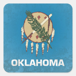 Oklahoma Quadratischer Aufkleber