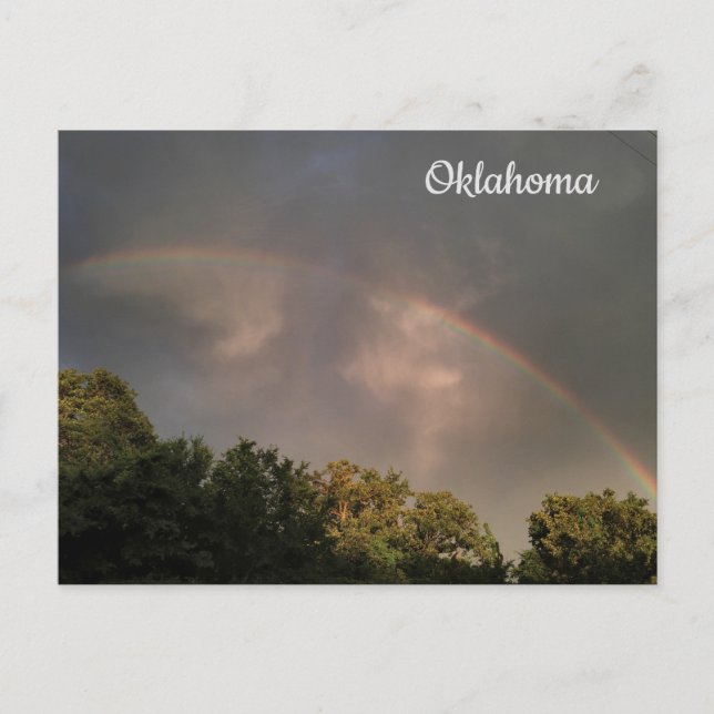 Oklahoma Rainbow Sky Postcard Postkarte (Vorderseite)