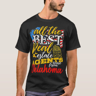 Oklahoma Real Anwesen Agenten American Flag Oklaho T-Shirt