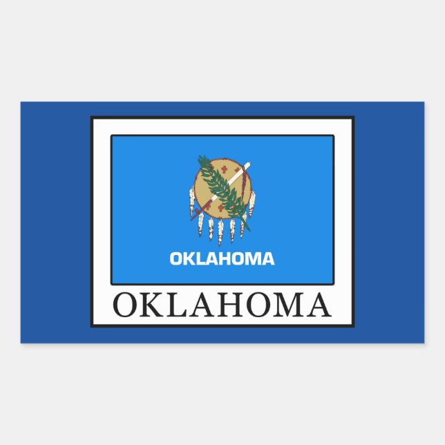 Oklahoma Rechteckiger Aufkleber (Vorderseite)