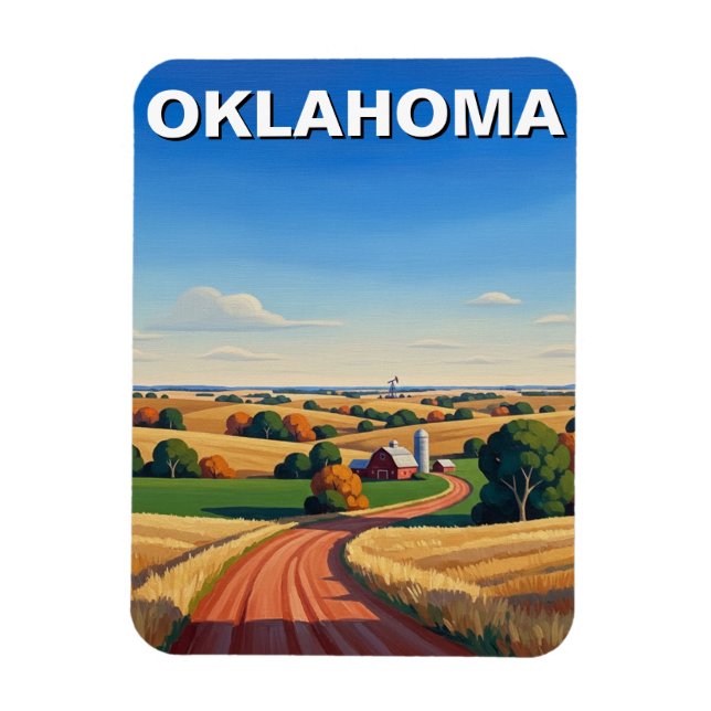 Oklahoma Reise Magnet (Vertikal)