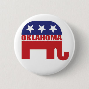 Oklahoma-Republikaner-Elefant Button