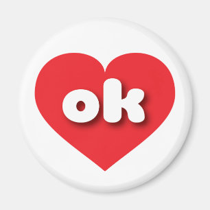 Oklahoma rotes Herz - I Liebe Magnet