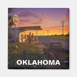 Oklahoma Route 66 Gaststättenreise Magnet