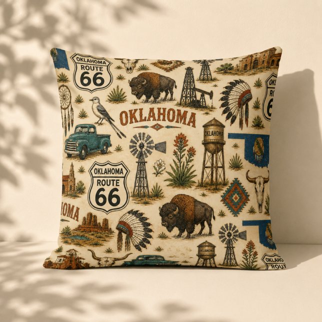 Oklahoma Route 66 Sofa Prairie Kissen (Von Creator hochgeladen)