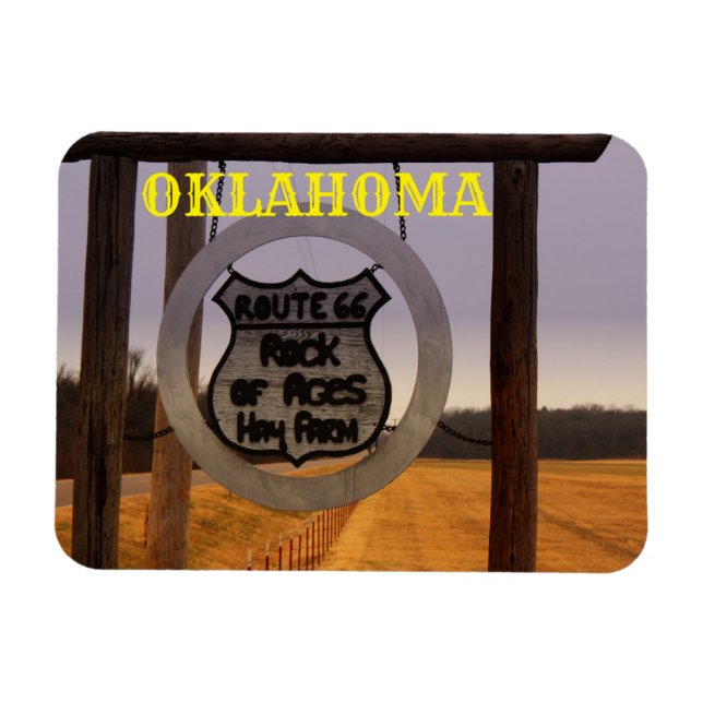 OKLAHOMA Route 66 Square MAGNET!! Magnet (Horizontal)