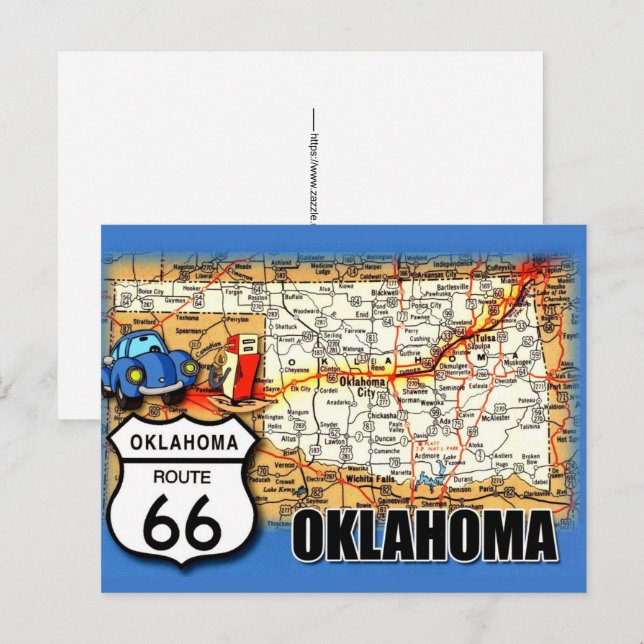 Oklahoma  RT 66 Postkarte (Vorne/Hinten)