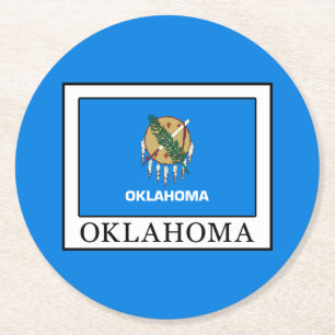 Oklahoma Runder Pappuntersetzer