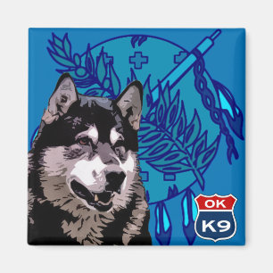 Oklahoma-Schlittenhund Magnet