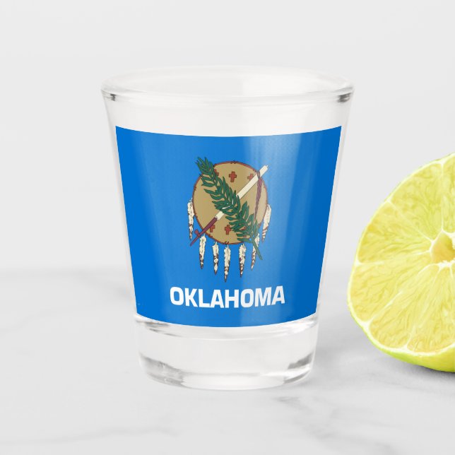OKLAHOMA SCHNAPSGLAS (Vorderseite)