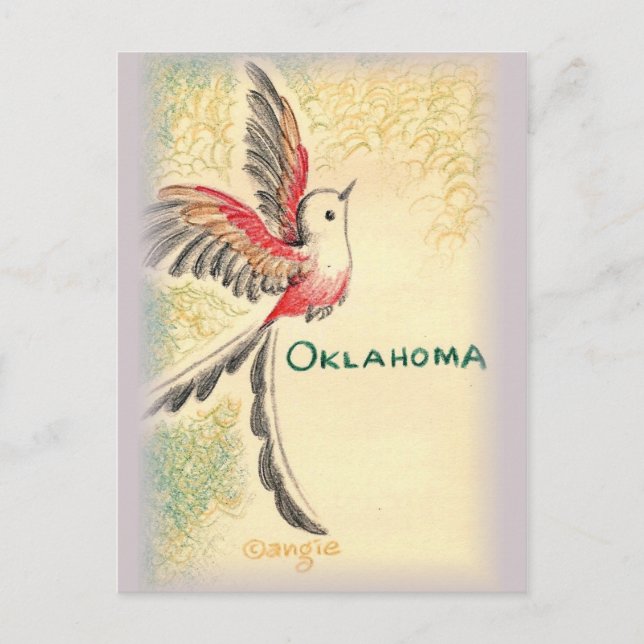 Oklahoma Scissortail Bird Postkarte (Vorderseite)