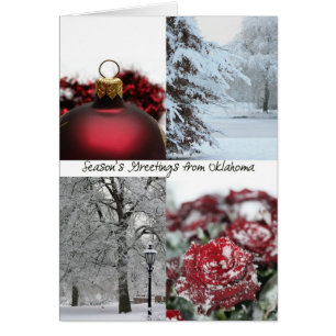 Oklahoma Season's Greetings - Roter Winter Collage