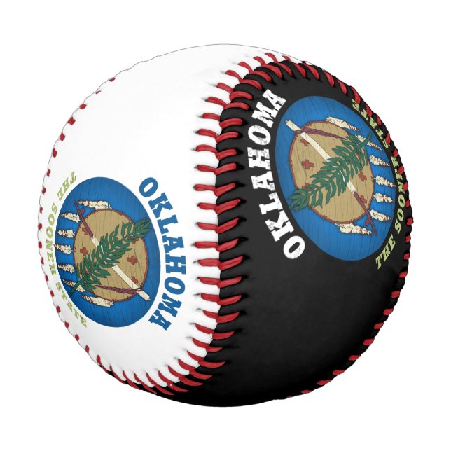 OKLAHOMA SOONER STAAT FLAG BASEBALL (Schrägansicht)