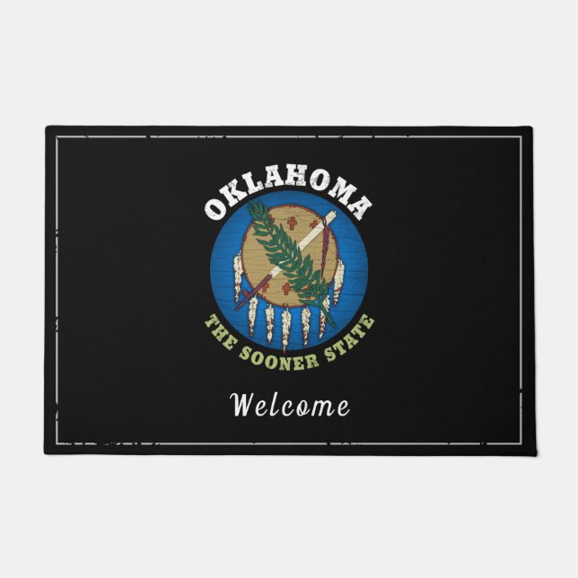 OKLAHOMA SOONER STAAT FLAG FUßMATTE (Vorderseite)
