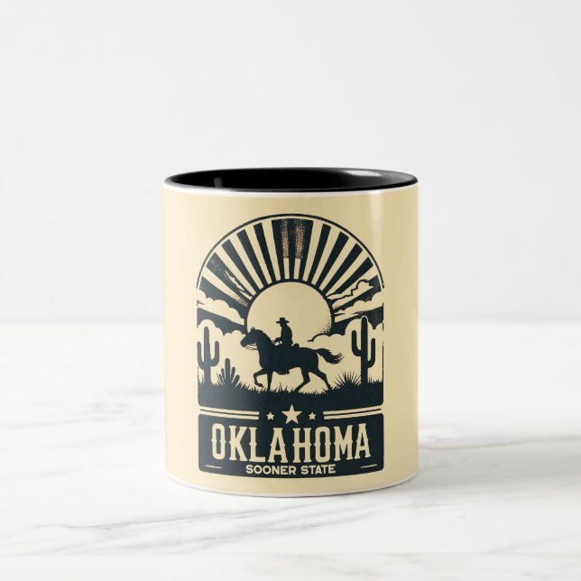 Oklahoma Sooner Staat Zweifarbige Tasse (Mittel)