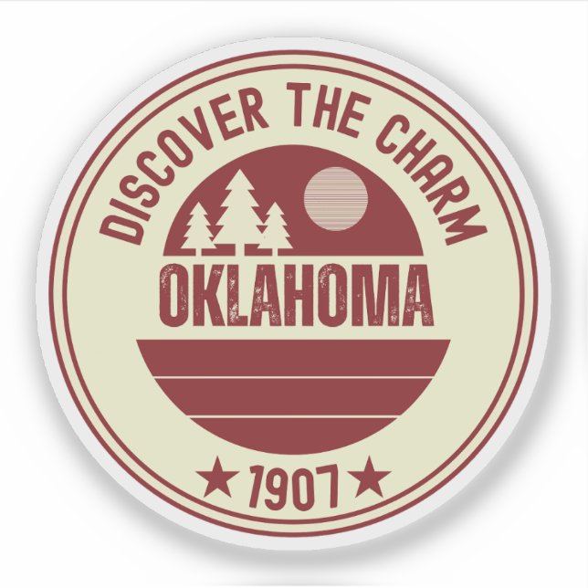 Oklahoma Sooners Staat - OK Geschenkidee Aufkleber (Vorderseite)