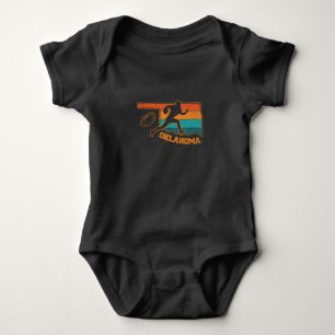 Oklahoma Staat Footbal Colorful Map Baby Strampler