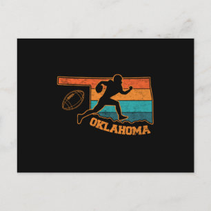 Oklahoma Staat Footbal Colorful Map Postkarte