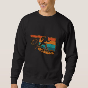 Oklahoma Staat Footbal Colorful Map Sweatshirt
