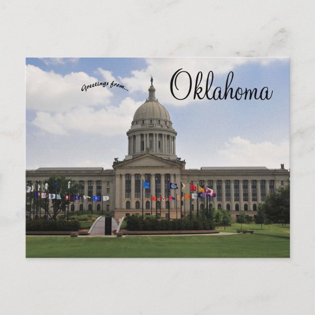 Oklahoma Staat Hauptstadt Gebäude Postkarte (Vorderseite)