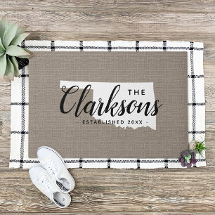 Oklahoma Staat Monogram Doormat Fußmatte