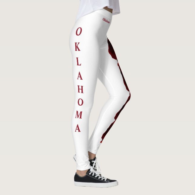 Oklahoma Staat Oklahoma Rose Blume Leggings (Rechts)