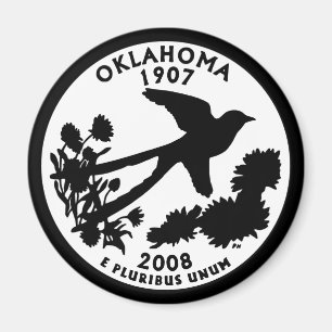 Oklahoma Staat Quarter Magnet