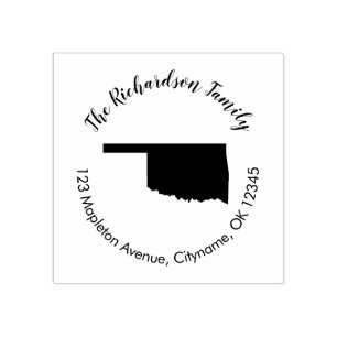 Oklahoma Staat Rücksendeadresse Kautschuk Briefma Gummistempel