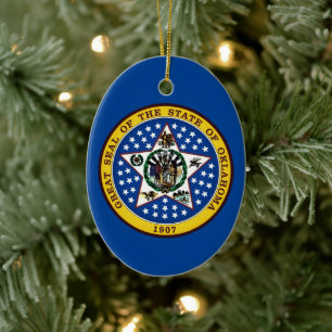Oklahoma Staat Siegel Keramik Ornament