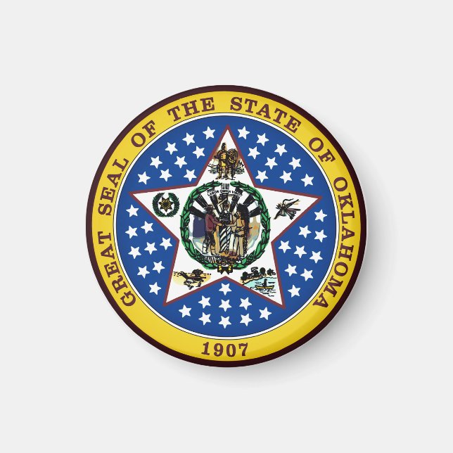 Oklahoma Staat Siegel Magnet (Vorne)