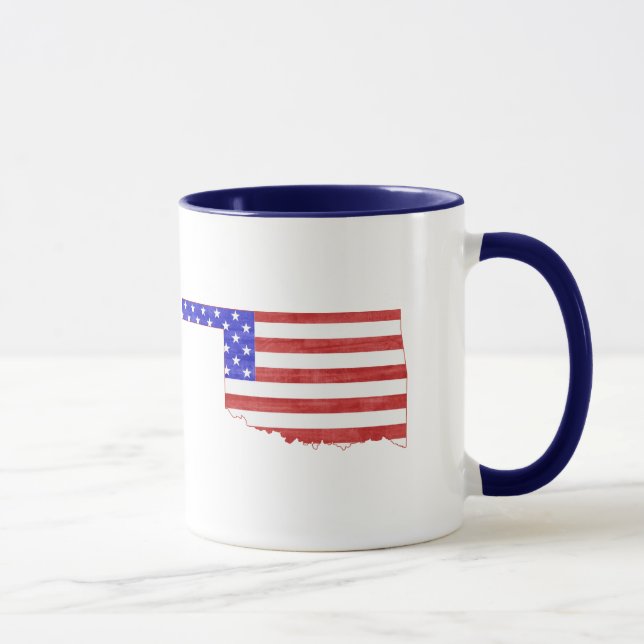 Oklahoma Staat Silhouette Karte Form amerikanische Tasse (Rechts)