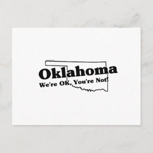 Oklahoma Staat Slogan Postkarte