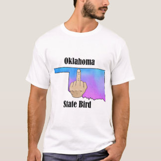 Oklahoma Staat Vogel T - Shirt Mittelfinger