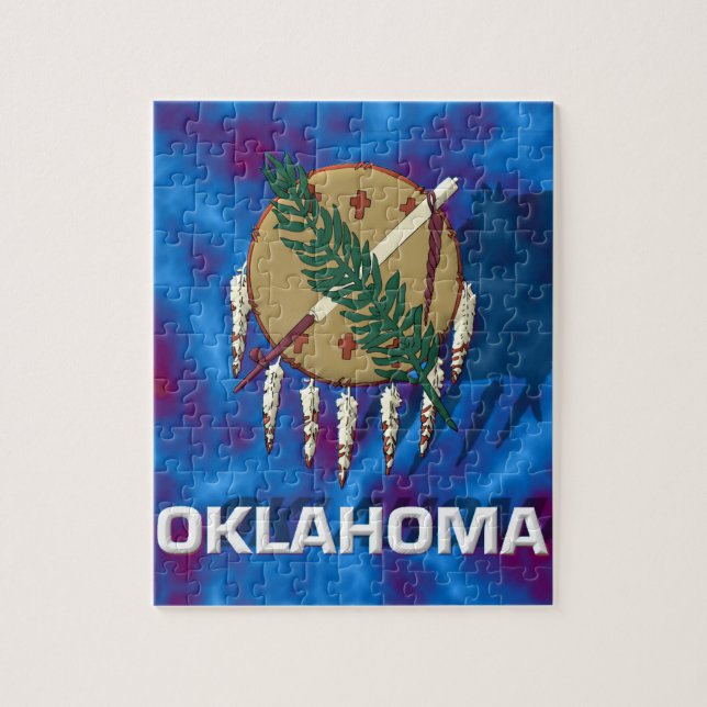 Oklahoma-Staats-Flagge Puzzle (Vertikal)