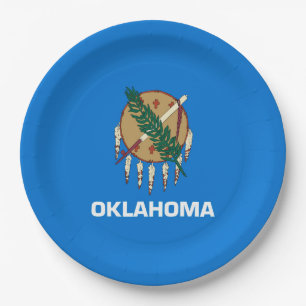 Oklahoma-Staats-Flaggen-Entwurf Pappteller