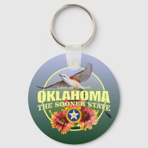 Oklahoma-Staats-Vogel u. Blume Schlüsselanhänger