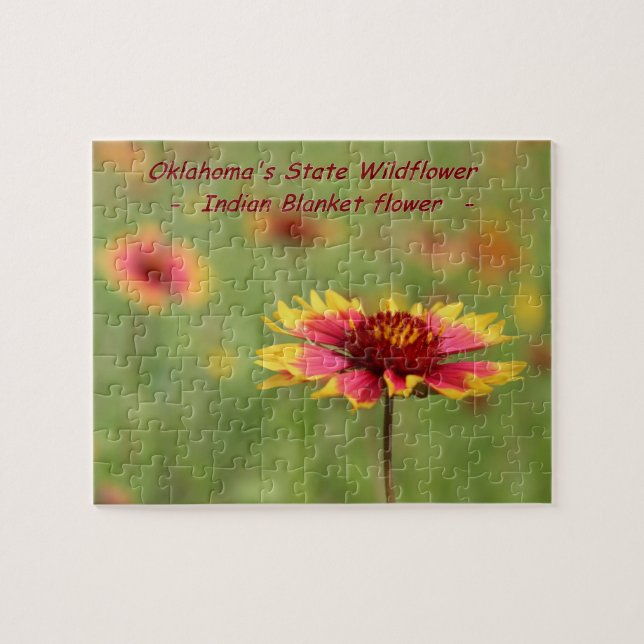 Oklahoma-Staats-Wildblume-Puzzlespiel Puzzle (Horizontal)
