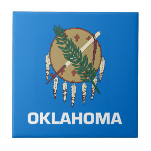 Oklahoma Staatsflagge Fliese