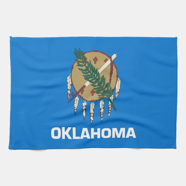 Oklahoma Staatsflagge Geschirrtuch (Horizontal)