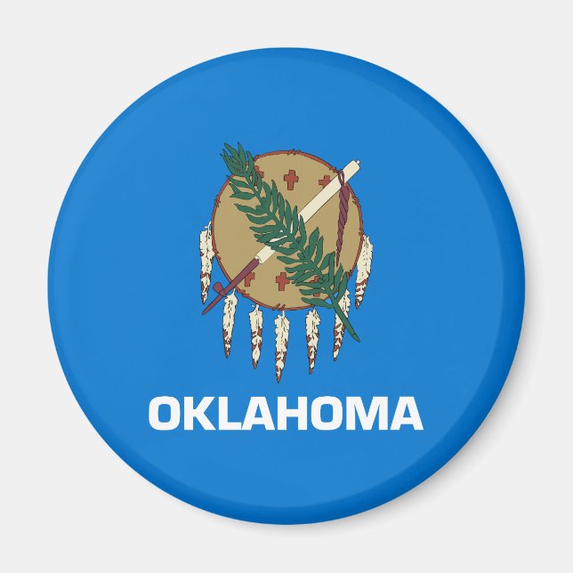 Oklahoma Staatsflagge Magnet (Vorne)