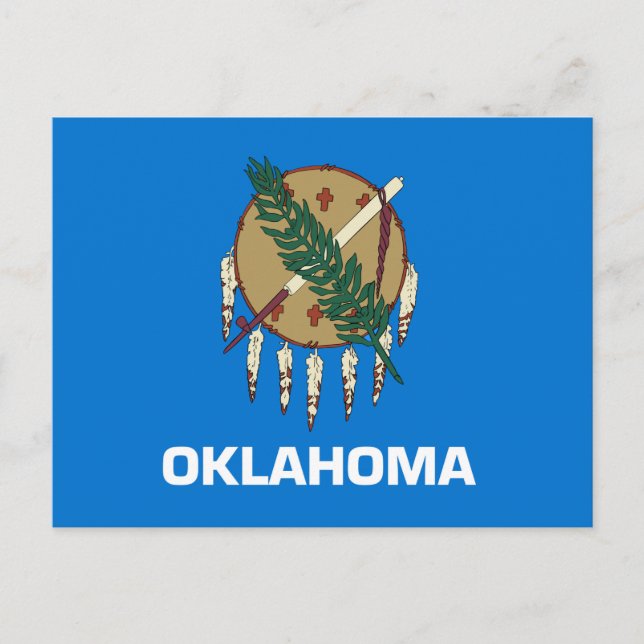 Oklahoma-Staatsflagge Postkarte (Vorderseite)