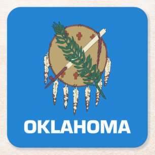 Oklahoma Staatsflagge Rechteckiger Pappuntersetzer