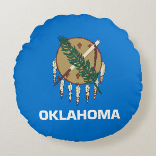 Oklahoma Staatsflagge Rundes Kissen