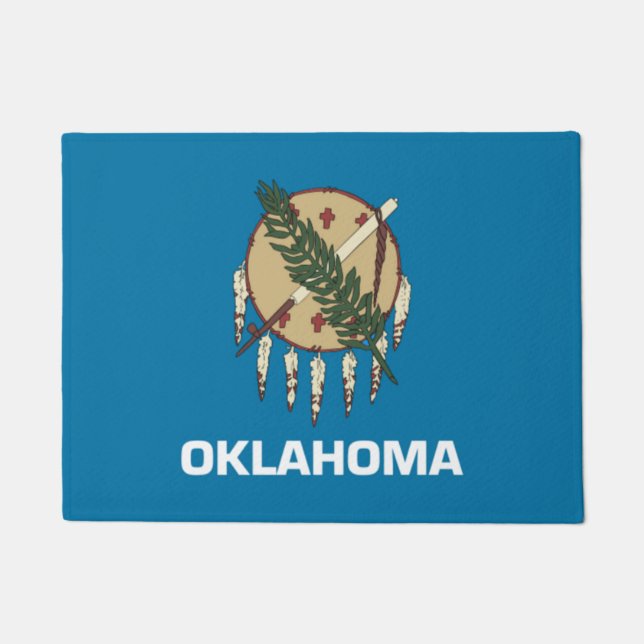 Oklahoma State Flag Door Matt Fußmatte (Vorderseite)