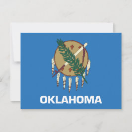 Oklahoma State Flag Osage Shield Peace Pipe Postkarte