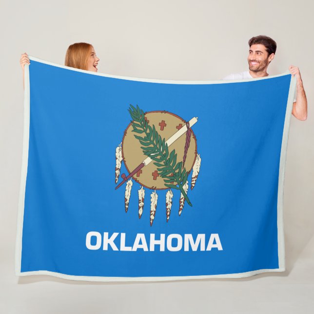 Oklahoma State Flag Print Patriotc Fleecedecke (Beispiel)