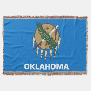 Oklahoma State Flag Print Patriotic Decke
