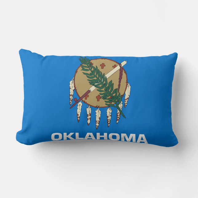 Oklahoma State Flag Print Patriotic Lendenkissen (Vorderseite)