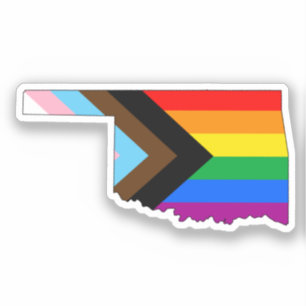 Oklahoma State Pride LGBTQ Progress Pride Aufkleber
