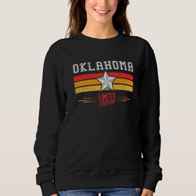 Oklahoma State Retro Vintage Stripes Oklahoma Gift Sweatshirt (Vorderseite)